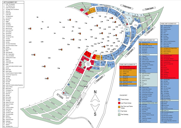 2014 Art & Theme Camp Placement Map