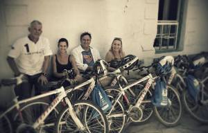 Our team with donated bikes